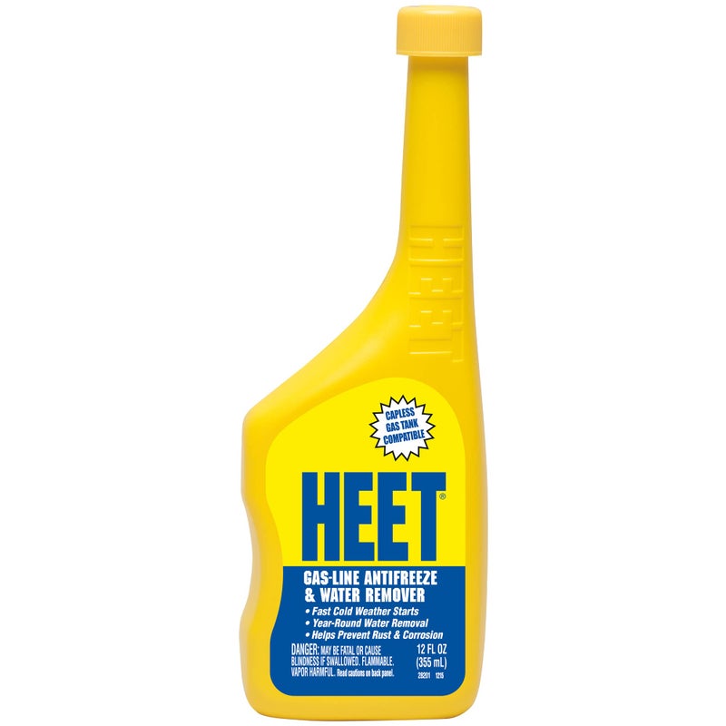 HEET Water Remover & Premium Gas Line Antifreeze, Removes Water from Fuel System, Prevents Gas-line Freezing, Winter Fuel Additive for Fast Cold Weather Starts, 12 fl. oz. - Image 1